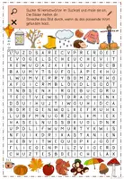 Vorschau - Spiele - Herbst-Suchsel | 18 Herbstwörter | Rätselspaß im Herbst | 3-fach differenziert - Seite 2