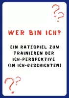 Vorschau - Stundenentwürfe - Wer bin ich? Ein Ratespiel zum Trainieren der Ich-Perspektive - Deckblatt