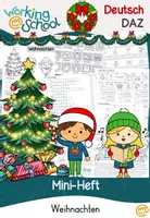 Vorschau - Arbeitsblätter - Weihnachten Deutsch & DaZ | Miniheft Grundschule Klasse 1-3 - Deckblatt