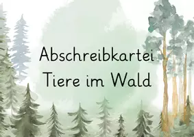 Vorschau - Arbeitsblätter - Abschreibkartei - Tiere im Wald | Grundschule Deutsch & Sachunterricht - Seite 1
