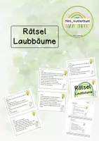 Vorschau - Arbeitsblätter - Rätsel Laubbäume - Deckblatt