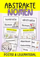 Vorschau - Präsentationen/Tafelbilder - Abstrakte Nomen - Poster und Legematerial - Deckblatt