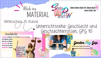 Vorschau - Unterrichtsreihen - Materialbundle: Geschlecht und Geschlechterrollen GPG 10 - Deckblatt