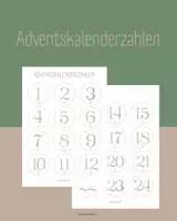 Vorschau - Mal- und Bastelvorlagen - Zahlen Adventskalender - Deckblatt