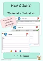 Vorschau - Anderer Materialtyp - Kärtchen für individuelle Ziele / Tischziel / Wochenziel - Deckblatt