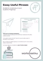 Vorschau - Arbeitsblätter - Essay Useful Phrases - Deckblatt