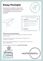 Vorschau - Arbeitsblätter - Essay Prompts - Deckblatt