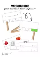 Voorbeeld - Knijpkaarten – groter dan, kleiner dan en gelijk aan - Voorblad