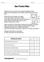 Vorschau - Arbeitsblätter - Lesetexte Herbst – Tiere im Herbst lesen & verstehen | Richtig oder falsch + Lösungswort | 2. Klasse - Seite 3