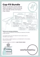 Vorschau - Arbeitsblätter - Gap-Fill Bundle - Deckblatt