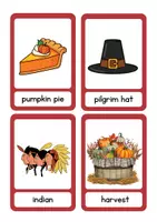 Vista previa - Tarjetas / Manipulativos - Thanksgiving Flashcards - Tarjetas vocabulario - página 2