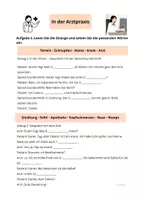 Vorschau - Arbeitsblätter - In der Arztpraxis/Krank sein: Wortschatz, ab A1 - Deckblatt