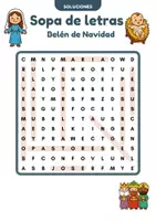 Vista previa - Juegos / Gamificación - SOPA DE LETRAS 1º y 2º CICLO. BELÉN DE NAVIDAD - Portada