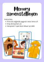 Voorbeeld - Memory samenstellingen met prentjes - Voorblad