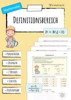Vorschau - Arbeitsblätter - Definitionsbereich - Deckblatt