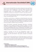 Vorschau - Arbeitsblätter - Internationaler Gerichtshof (IGH) Infoblatt und Arbeitsauftrag – Politik / Sozialkunde Klasse 9 - 12 - Deckblatt