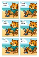 Vorschau - Bildkarten - Feriengrüße Tigerklasse | 13 liebevolle Karten zum Schuljahresende - Seite 2