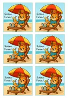 Vorschau - Bildkarten - Feriengrüße Tigerklasse | 13 liebevolle Karten zum Schuljahresende - Seite 3
