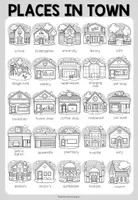 Vorschau - Poster - PLACES IN TOWN - Vocabulary Poster - Seite 3