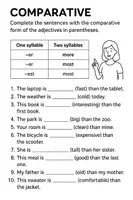 Vorschau - Arbeitsblätter - Comparative and superlative form of the adjectives - Seite 3