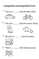 Vorschau - Arbeitsblätter - Comparative and superlative form of the adjectives - Seite 1