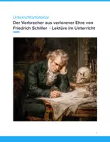 Vorschau - Unterrichtsreihen - Der Verbrecher aus verlorener Ehre von Friedrich Schiller - SEK II - Deckblatt