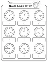 Aperçu - Apprentissages en autonomie - Lire l’heure à la minute près (par tranches de 5 minutes) - Page de couverture