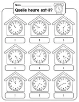 Aperçu - Apprentissages en autonomie - Lire l’heure à la minute près (par tranches de 5 minutes) - Page 3