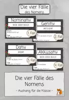 Vorschau - Merkblätter - Die vier Fälle des Nomens | Merkblätter | Klassenzimmer - Deckblatt