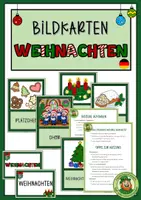 Vorschau - Stationenlernen - Bildkarten WEIHNACHTEN (DaF/ DaZ) - Deckblatt