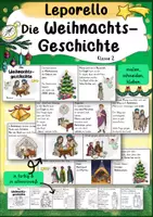 Vorschau - Mal- und Bastelvorlagen - Leporello Weihnachtsgeschichte Klasse 2 Weihnachten Freiarbeitsmaterial Ethik Religion Xmas - Deckblatt