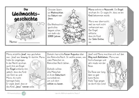 Vorschau - Mal- und Bastelvorlagen - Leporello Weihnachtsgeschichte Klasse 3 Weihnachten Freiarbeitsmaterial Ethik Religion Xmas - Seite 3