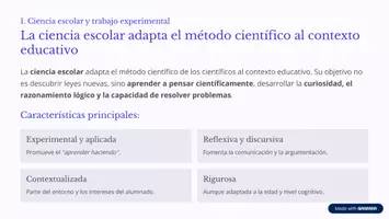 Vista previa - Unidades / Secuencias / Situaciones de Aprendizaje - TEMA-3-CIENCIA-ESCOLAR-INICIACION-AL-TRABAJO-EXPERIMENTAL. - página 1