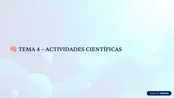 Vista previa - Unidades / Secuencias / Situaciones de Aprendizaje - TEMA-4-ACTIVIDADES-CIENTIFICAS. - Portada