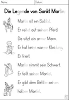 Vorschau - Text - Lesetext in Silbenschrift "Sankt Martin" DaZ / Deutsch - Leseanfänger - Seite 2