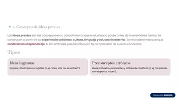 Vista previa - Unidades / Secuencias / Situaciones de Aprendizaje - TEMA-5-Ideas-previas-cambio-conceptual-y-metacognicion. - página 1