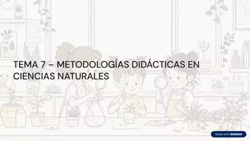 Vista previa - Unidades / Secuencias / Situaciones de Aprendizaje - TEMA-7-METODOLOGIAS-DIDACTICAS-EN-CIENCIAS-NATURALES. - Portada