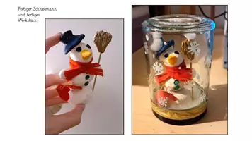 Vorschau - Mal- und Bastelvorlagen - Schneemann im Glas gestalten - weihnachtliches Werken - Seite 1