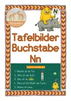 Vorschau - Präsentationen/Tafelbilder - Tafelbilder Buchstabe/Laut Nn inkl Leseübungen - Deckblatt