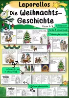 Vorschau - Arbeitsblätter - Leporello Weihnachtsgeschichte 3. 4. 5. Klasse Ethik Weihnachten Religion - Deckblatt