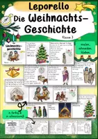 Vorschau - Arbeitsblätter - Leporello Weihnachtsgeschichte 3. 4. 5. Klasse Ethik Weihnachten Religion - Seite 1