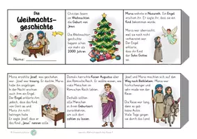 Vorschau - Arbeitsblätter - Leporello Weihnachtsgeschichte 3. 4. 5. Klasse Ethik Weihnachten Religion - Seite 2