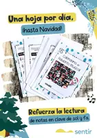 Vista previa - Hojas de trabajo - Calendario Musical de Adviento – Lectura de Notas | 25 Días - página 1