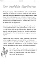 Vorschau - Arbeitsblätter - 5-seitiger Lesetext mit Aufgaben "Der perfekte Martinstag" Deutsch / DaZ / Religion / KBW - Seite 1