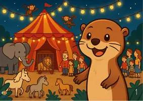 Aperçu - Affichage - Otto va au cirque - Kamishibaï en PDF à imprimer. - Page 1