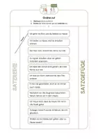Vorschau - Arbeitsblätter - Einsicht – Unterscheidung von Satzreihe und Satzgefüge - Seite 1