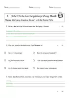 Vorschau - Test - Lernkontrolle: "Die Zauberflöte" Wolfgang A.Mozart (bearbeitbar) - Seite 3