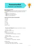 Vorschau - Arbeitsblätter - Possessivartikel (Nom./Akk.) + Mein Körper - ab A1 - Deckblatt