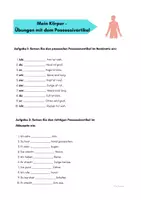 Vorschau - Arbeitsblätter - Possessivartikel (Nom./Akk.) + Mein Körper - ab A1 - Seite 3