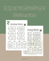 Vorschau - Mal- und Bastelvorlagen - Geschenksanhänger Weihnachten - Deckblatt